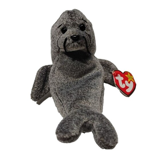 Ty Beanie Babie 7 inch Slippery the Seal Toy - Picture 1 of 9